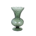 Strömshaga Glasvase Annie mit Fuß, Grün, 18 cm