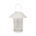Strömshaga Windlicht Svea mit Henkel, Beige, 29 cm